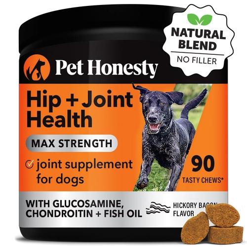 Pet Honesty Hip   Joint Health Max Strength Bacon Flavor for Dogs