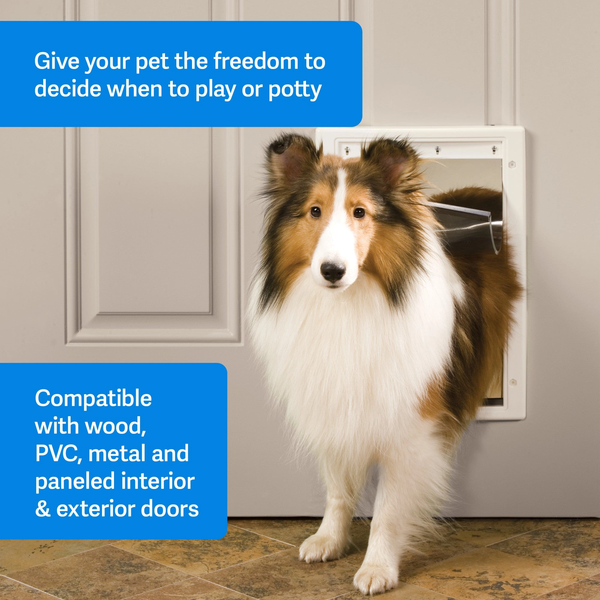 PetSafe Plastic Pet Door – For Dogs and Cats – Easy DIY Installation