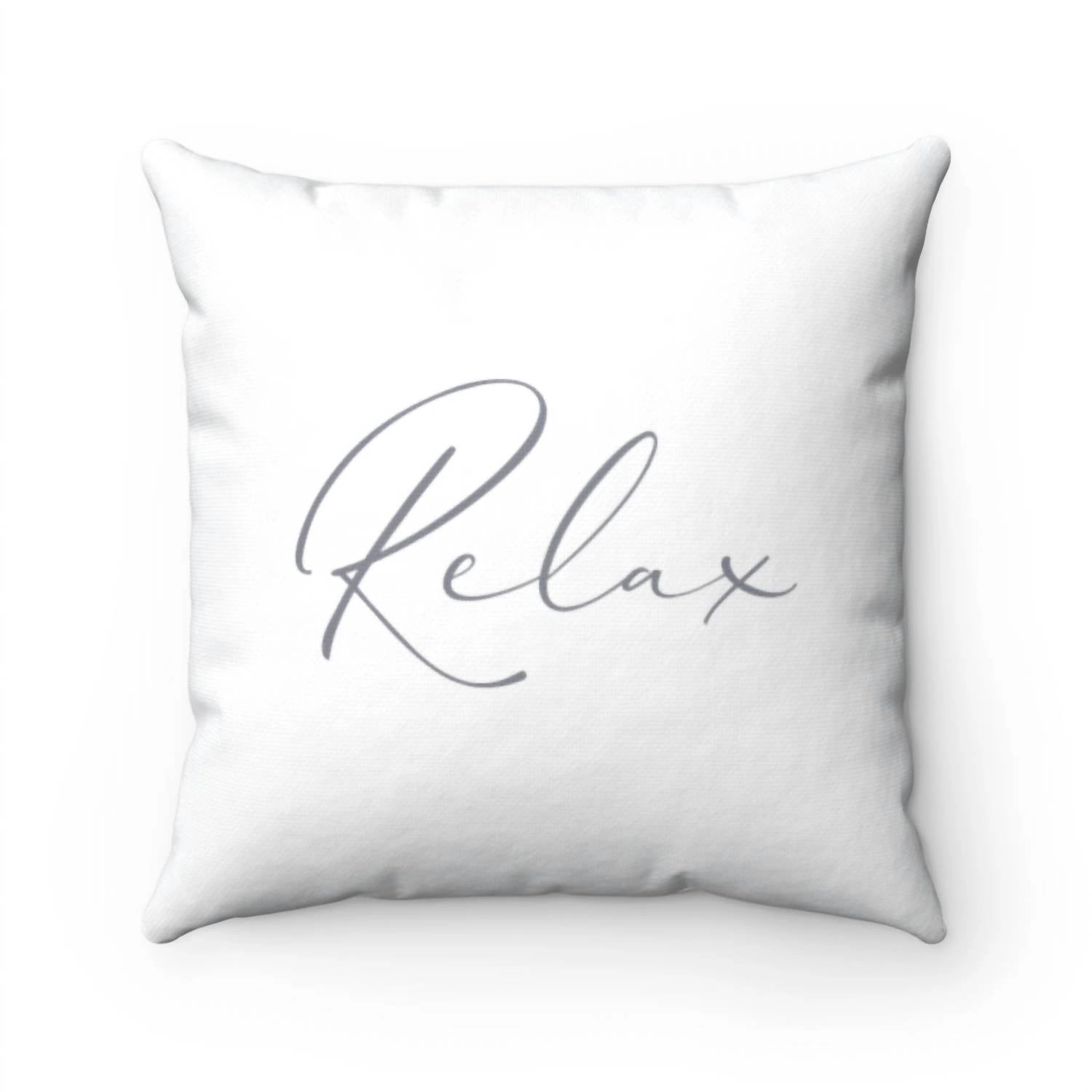 "relax" Decorative Throw Pillow In White