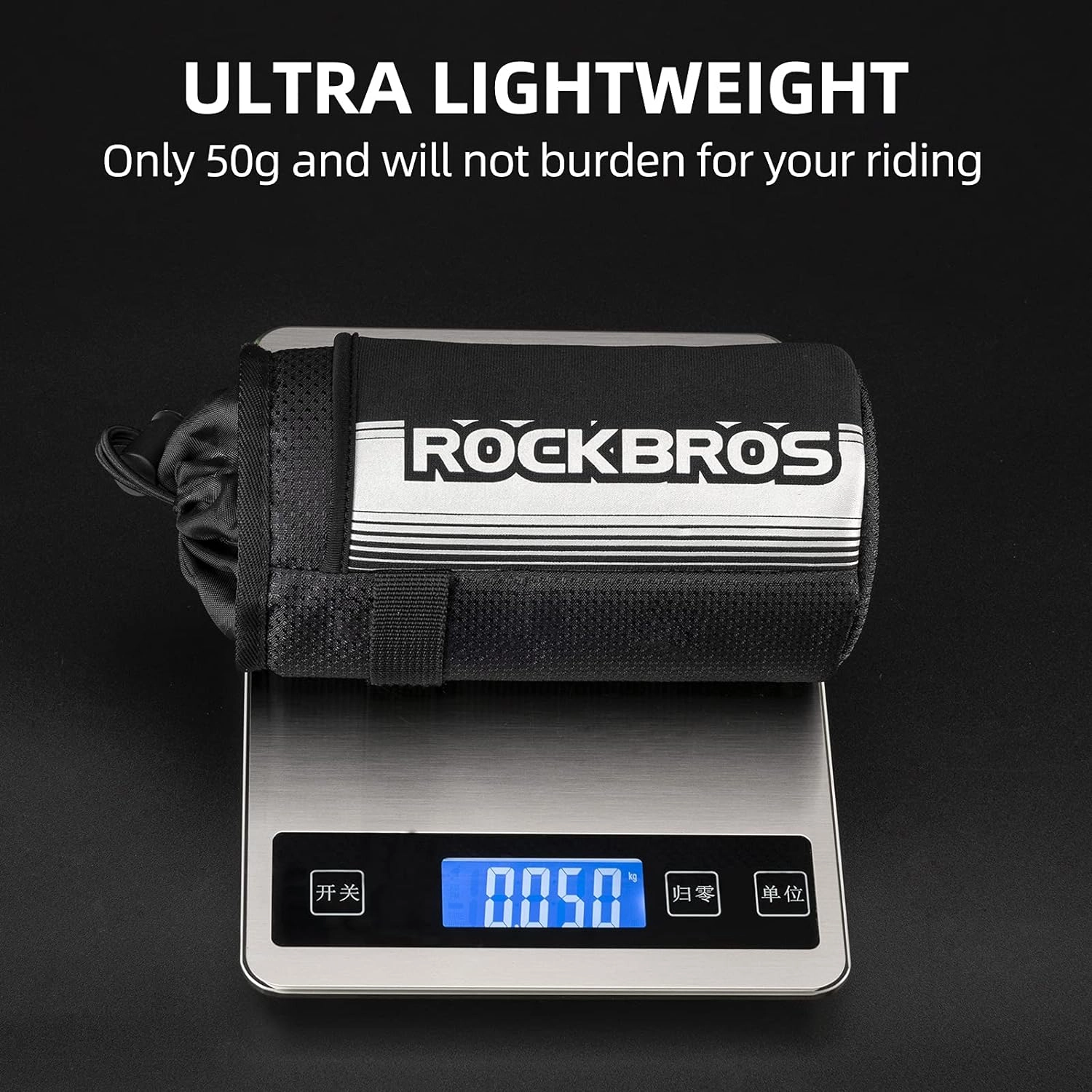 ROCKBROS Bike Water Bottle Holder Bag Handlebar Stem Bag