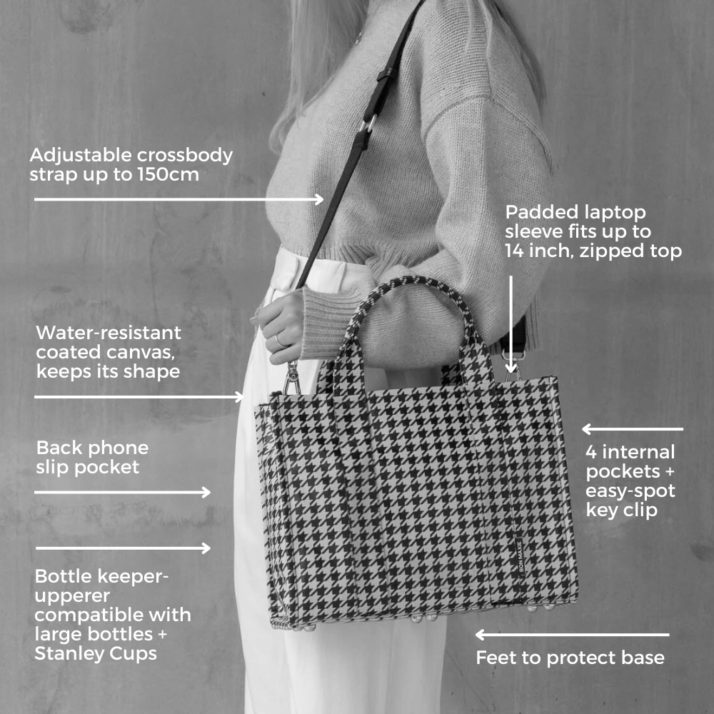 Small Bon Vivant Structured Tote Bag -- Leopard/Tan