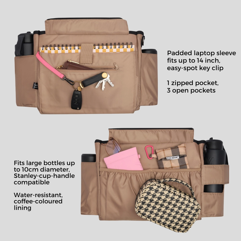 Small Bon Vivant Structured Tote Bag -- Leopard/Tan