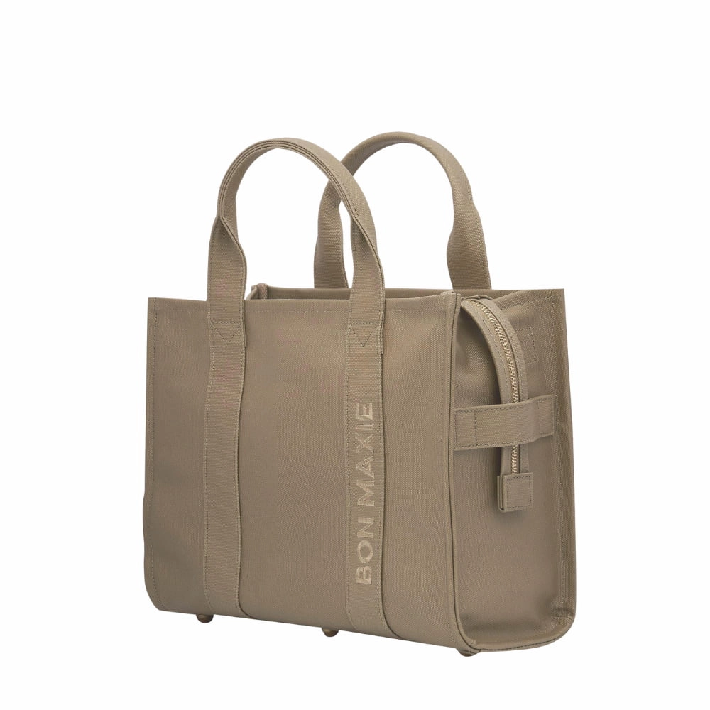 Small Structured Tote Bag -- Latte