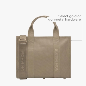 Small Structured Tote Bag -- Latte