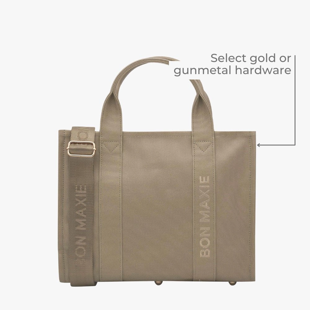 Small Structured Tote Bag -- Latte