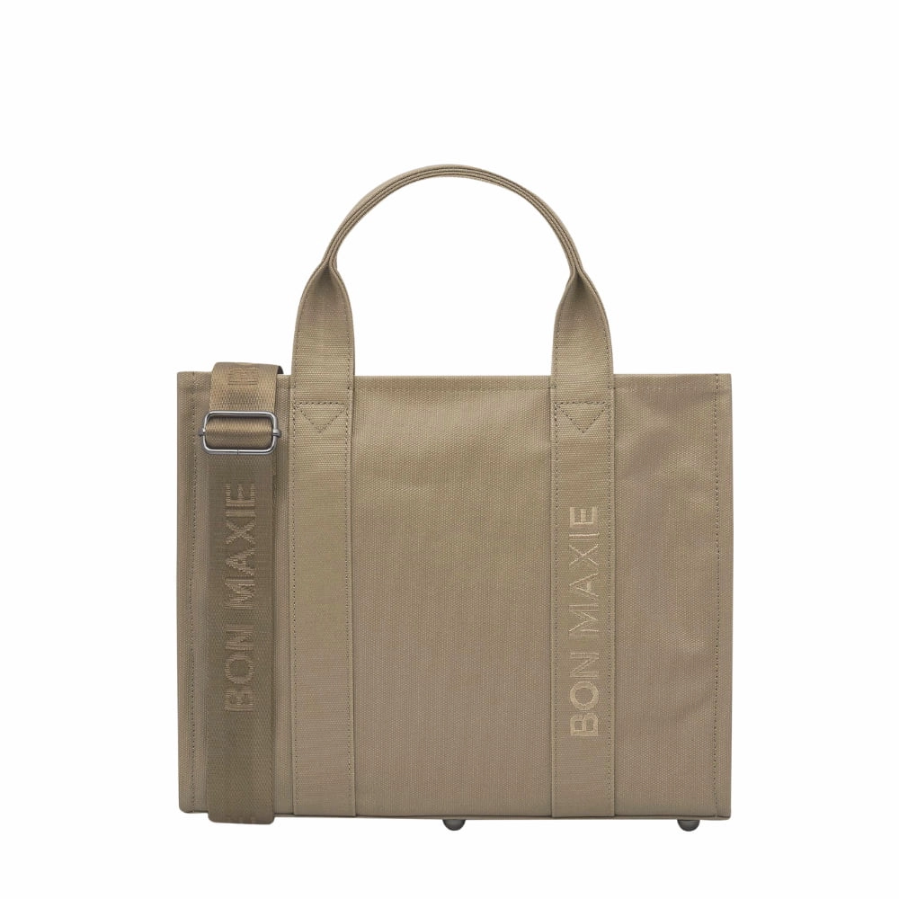 Small Structured Tote Bag -- Latte
