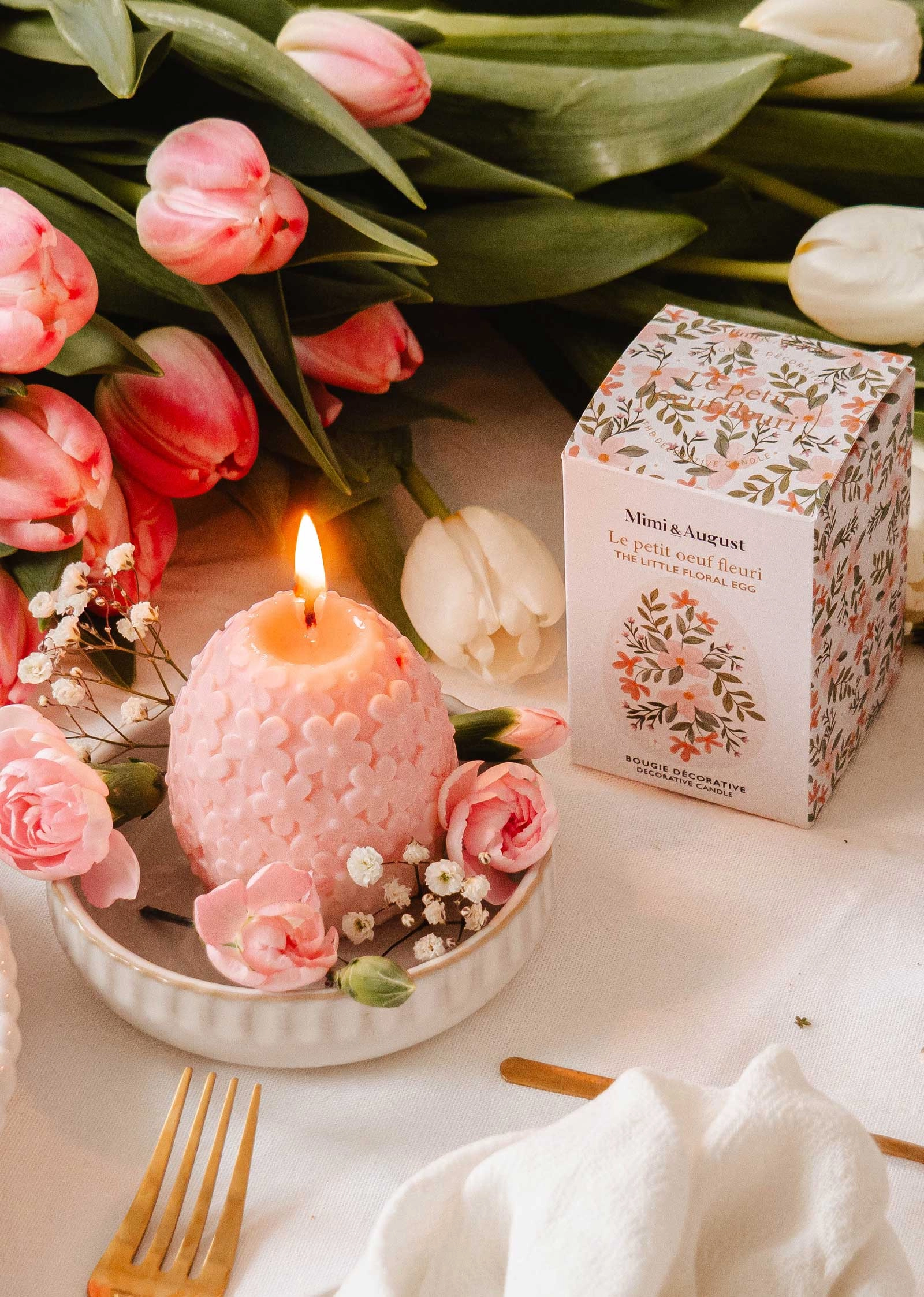 The Little Floral Egg - Decorative Candle
